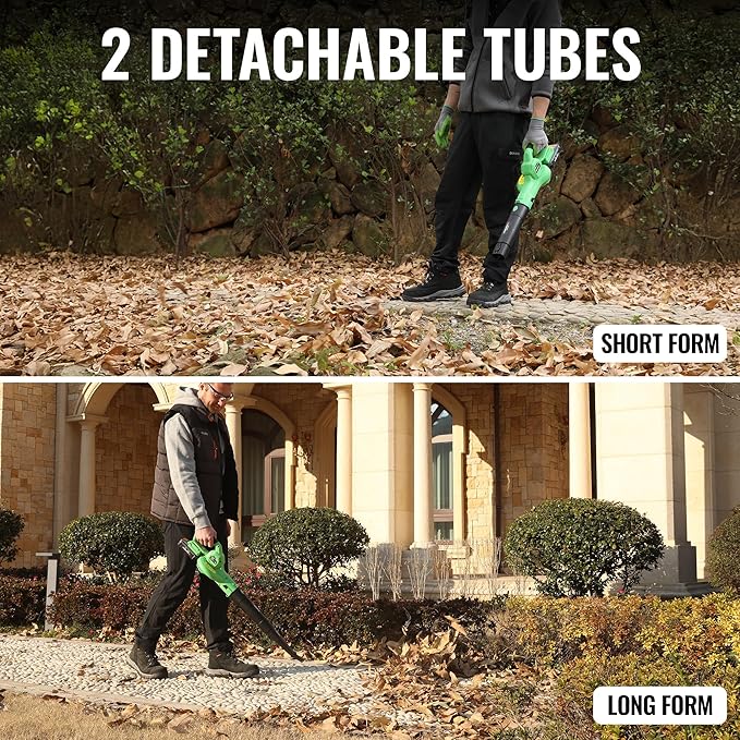 WORKPROX Leaf Blower Cordless, 20V Electric Blower with 4.0Ah Type-C Charging Battery, 138MPH 170CFM, Lightweight Handheld Mini Blowers for Lawn Care, Patio Cleaning, Dust, Blowing Leaves