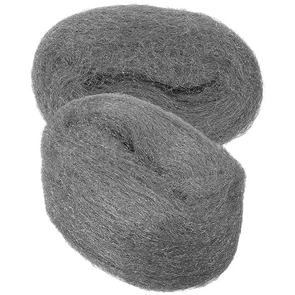 KOMBIUDA 2 Rolls Coarse Grade Steel Wool Pads Wire Wool Fabric for Cleaning Rust Removal and Polishing Wood Metal Surfaces for Glass and Window Maintenance