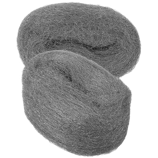 2 Rolls Coarse Grade Steel Wool Pads for Cleaning and Rust Removal, Abrasive Wire Wool Fabric for Wood and Metal Surfaces, Reusable Polishing Mesh for Industrial and Household Use