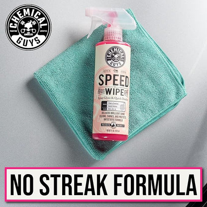 Chemical Guys Speed Wipe Quick Detailer - High Gloss, Streak-Free Shine, Detail Spray for Cars, Trucks, Motorcycles, RVs, and More, Safe on Paint, Glass, Wheels, and Trim, Cherry Scent, 128 fl oz