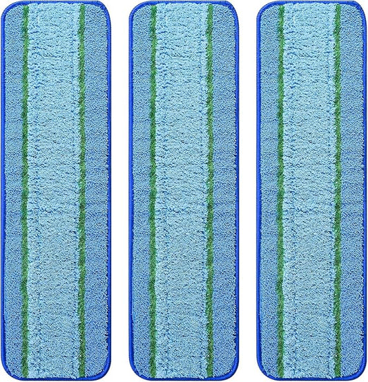 3 Pack Deep Clean Pads for Bona Family of Mops, Washable & Reusable Microfiber Cleaning Pad for Hardwood and Multi-Surface