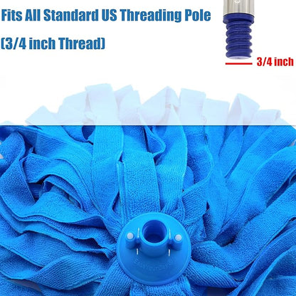 EaseYourDay Microfiber Cloth String Mop Head Refill, Loop End Screw On Mop Head Compatible with All Standard US Threading Pole (Acme 3/4 inch Thread) (1)