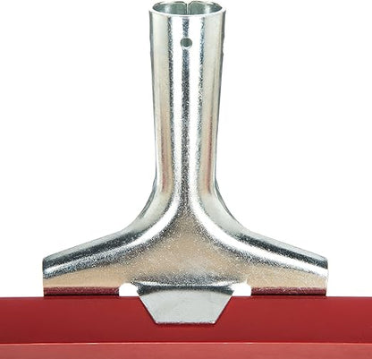 SPARTA Flo-Pac Gum Floor Squeegee Rubber Squeegee with Heavy Duty Steel Frame for Floor, Bathroom, Kitchen, Concrete, Tile, Garage, Commercial Use, 18 Inches, Red, (Pack of 6)