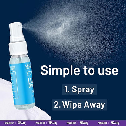 Powered by Nano Magic Eyeglass Lens Cleaning Spray 6 oz (1 Pack) | Professional Grade Formula, Silicone-Free | for Glasses, Phone, Electronic Screens, Optic Surfaces, Coated Surfaces - Made in USA