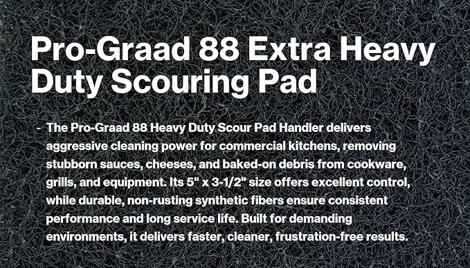 20 Pack 88 Extra Heavy Duty Scour Pad Handler for Scouring & Cleaning Pots, Pans, Utensils, Cooking Equipment, Easy Rinsing, Non-Rusting & Splintering, 5" Length x 3-1/2" Width, Blue, 08292
