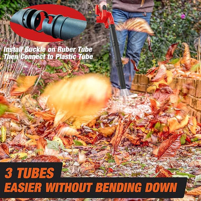 Cordless Leaf Blower for Milwaukee M18 Battery,Electric Jobsite Air Blower with Brushless Motor,6 Variable Speed Up to 180MPH,2-in-1 Handle Electric Blower and Vacuum Cleaner(Battery Not Included)