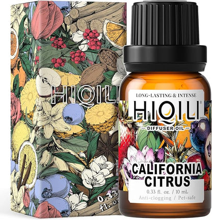 HIQILI California Citrus Diffuser Oil for Making Sprays & Perfume, Inspired by Ate. Cologne Cléme.Tine California, Essential Oil Diffuser - 0.34 Fl Oz