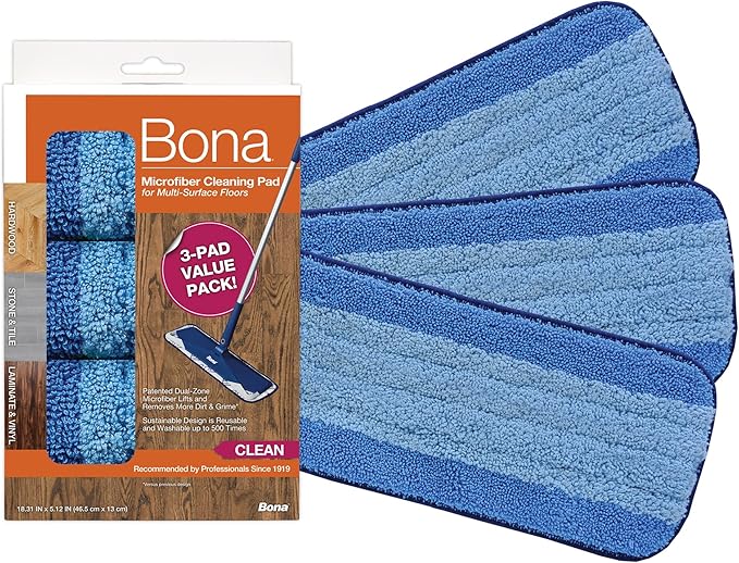 Bona Multi-Surface Floor Premium Spray Mop & Microfiber Cleaning Pad & Multi-Surface Floor Cleaner Refill - 128 fl oz - Residue-Free Floor Cleaning Solution