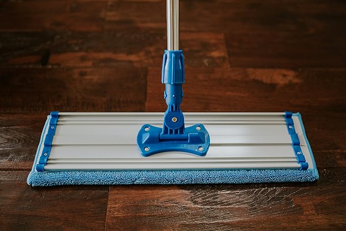 Zflow Ventures 18" Microfiber Wet and Dry Mop Pads 3-Pack - Premium Commercial Grade Washable Pads (18", Blue)