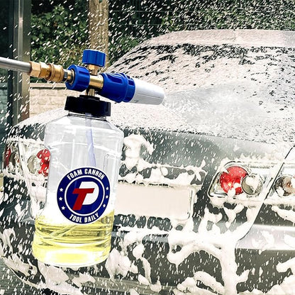 Tool Daily Foam Cannon for Pressure Washer, Adjustable Foam Blaster, Snow Foam Lance with M22 and 1/4 Inch Quick Connect, Additional Orifice Nozzle 1.1mm, 1.5 Liter