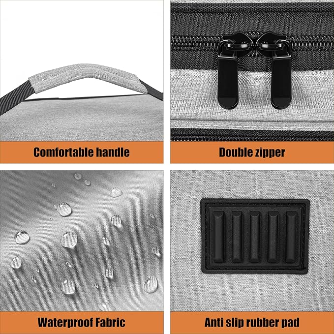 Carry Bag Compatible with Bissell SteamShot Hard Surface Steam Cleaner 39N7V/39N7A, Adjustable Compartments Steam Cleaner Storage Bag Fits for Phueut Pressurized Handheld Steam Cleaner