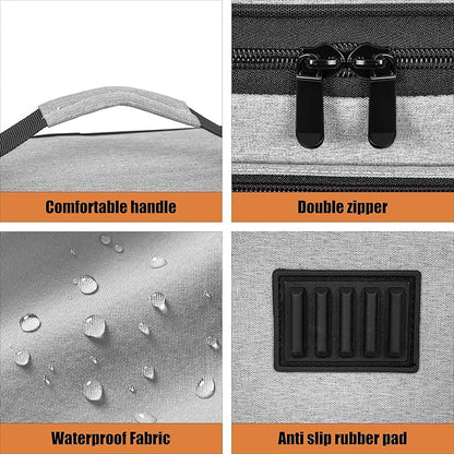 Carry Bag Compatible with Bissell SteamShot Hard Surface Steam Cleaner 39N7V/39N7A, Adjustable Compartments Steam Cleaner Storage Bag Fits for Phueut Pressurized Handheld Steam Cleaner