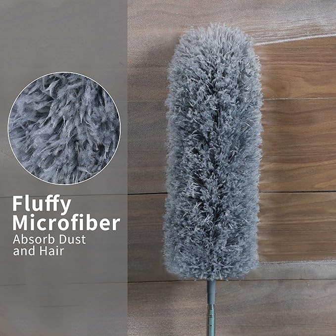 BOOMJOY Microfiber Feather Duster Set with Extension Pole
