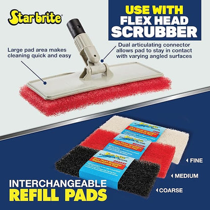 STAR BRITE Flexible Head Scrubber Replacement (Coarse) (Black) (040127)
