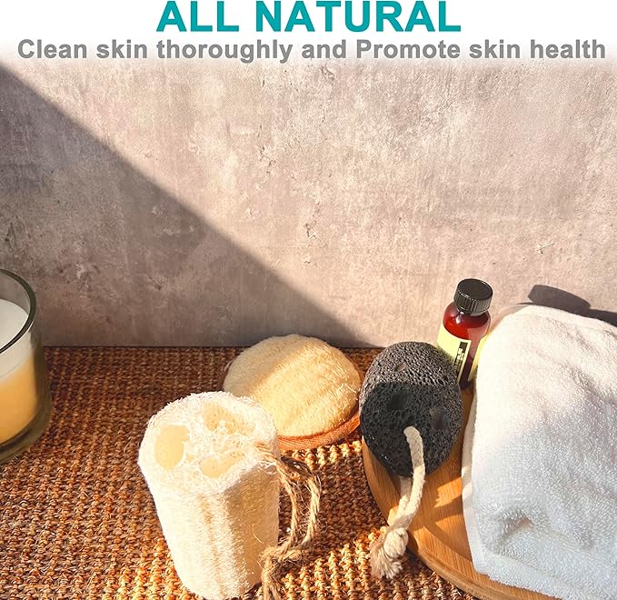 Mr.Cui'shop 12 Pack Bulk 4" 100% Natural Exfoliating Loofah Bath Sponge Scrubber, Great for Skin Care in The Bath, Spa or Shower - Deep Clean & Invigorate Your Skin - Remove Dead Skin Cells