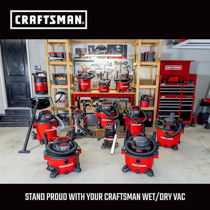 CRAFTSMAN CMXZVBE38605 1-1/4 in. Extension Wand Wet Dry Vac Attachment, Industrial-Grade Shop Vacuum Accessory for Extending Reach While Cleaning, Fits 1-1/4 in. Hose Diameter