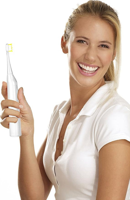 Pursonic S430 SmartSeries Electronic Power Rechargeable Sonic Toothbrush with 40,000 Strokes Per Minute, 12 Brush Heads Included (White)