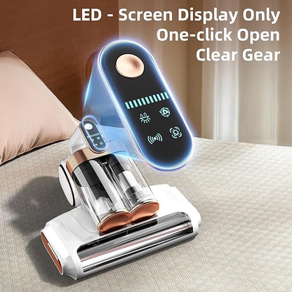 KANAD Cordless Mattress Vacuum Cleaner, 15Kpa Bed Vacuum Cleaner with 253.7nm UV-C Light, HEPA Filter & Ultrasonic, Versatile Handheld Vacuums for Bed, Sofa, Couch, Crib