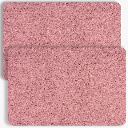 Hargiis Non-Slip Bathtub Mat, 2 Pack Anti Slip Shower Mat, Fast Drying Bathtub Mats, Foot Scrubber Mat, Anti Slip Mat for Tub, Floor, Bathroom, Kitchen, Home, Hotel (Pink 24"×16"+24"×16")