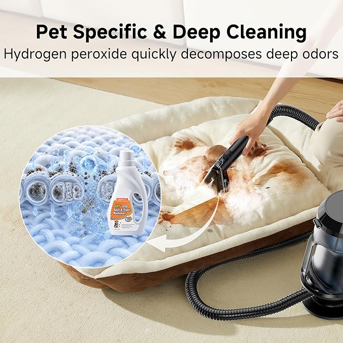 Uwant Pet Pro Oxy Carpet Cleaning Solution, Multi-Purpose Formula for Carpet Stain Removal of Pet Cleaning,Kitchen,Furniture Surface,Couch, Carpet, 33.8 Fl Oz, 1-Pack