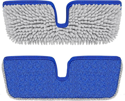 Reusable Mop Pads for Enspoway Dust Mop - Double-Sided Microfiber Chenille Refills for Kitchen Bathroom Tile Cleaning - Washable Absorbent Pads for Hardwood Laminate Floor Cleaning Only for B0FRDZDTMP