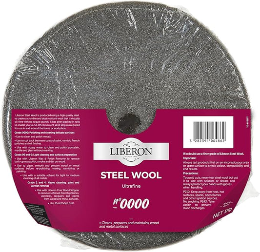 Liberon Steel Wool #0000 1kg Roll