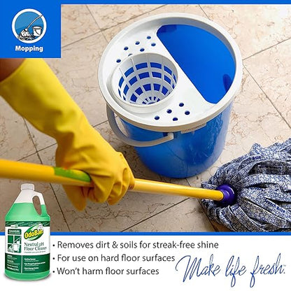 OdoBan Professional Series Neutral pH No Rinse Floor Cleaner Concentrate, Made in the USA, 2 Gallons