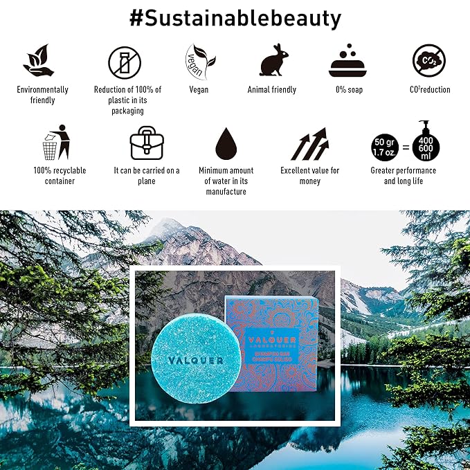 Valquer Exotic Sunrise Shampoo Bar (orange and papaya extract). Antioxidant, Moisturizing and Purifying. Soap free, No Plastics, natural shampoo 50g