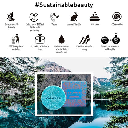 Valquer Exotic Sunrise Shampoo Bar (orange and papaya extract). Antioxidant, Moisturizing and Purifying. Soap free, No Plastics, natural shampoo 50g