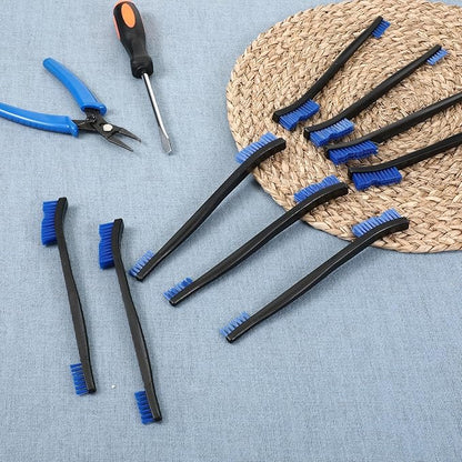 9Pcs Double-Ended Cleaning Brushes Set Nylon All Purpose Clean Brush Small Detailing Crevice Brush Mini Stiff Bristles Brushes for Kitchen Sink Bathroom Gaps Corner Small Space
