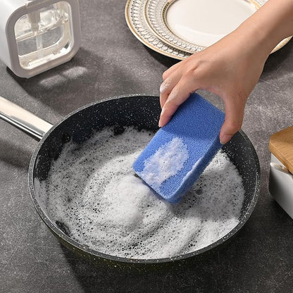 Fox Run Silicone Dish Scrubbers, Set of 6 Multi-Purpose Reusable Cleaning Brushes, Safe for Non-Stick, Blue, Cyan, and Light Purple