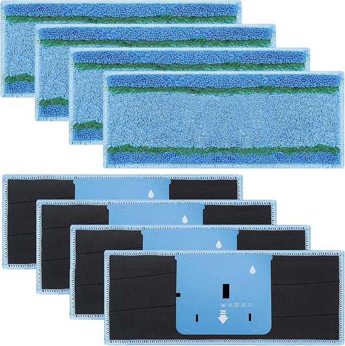 8 Pack M6 Mopping Wet Pads for iRobot Braava Jet m6 (6110) (6012) (6112) (6113) Ultimate Robot Mop, Washable and Reusable Microfiber Deep Clean Wet Pads