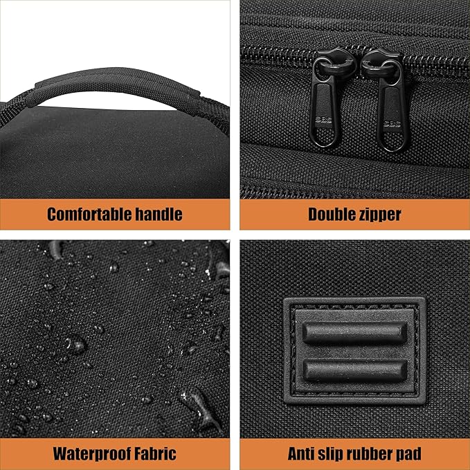 Carry Bag Compatible with Bissell SteamShot Hard Surface Steam Cleaner 39N7V/39N7A, Adjustable Compartments Steam Cleaner Storage Bag Fits for Phueut Pressurized Handheld Steam Cleaner