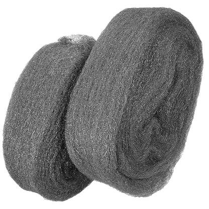 2 Rolls #0 Steel Wool Pads, Reusable Coarse Wire Mesh for Rust Removal, Wood Metal Surface Polishing, Sturdy Buffing Wire Mesh for Industrial Cleaning