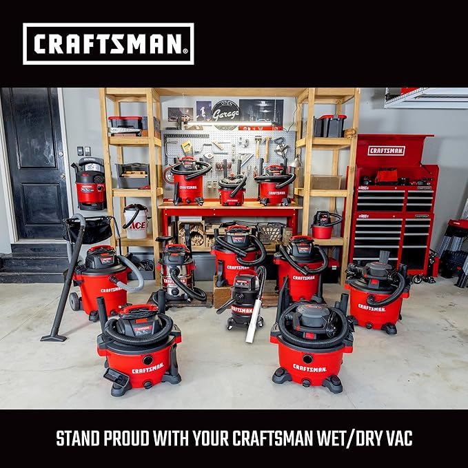 CRAFTSMAN CMXZVBE37413 2-1/2 in. Dusting Brush Wet Dry Vac Attachment, Industrial-Grade Shop Vacuum Accessory for Cleaning Stubborn Debris, Fits 2-1/2 in. Hose Diameter