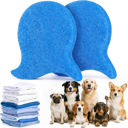 Pet Hair Remover for Laundry,Reusable Dog & Cat Hair Catcher for Washing Machine & Dryer,Effectively Removes Fur,Lint and Dander from Bedding,Clothes(2Pcs Blue)