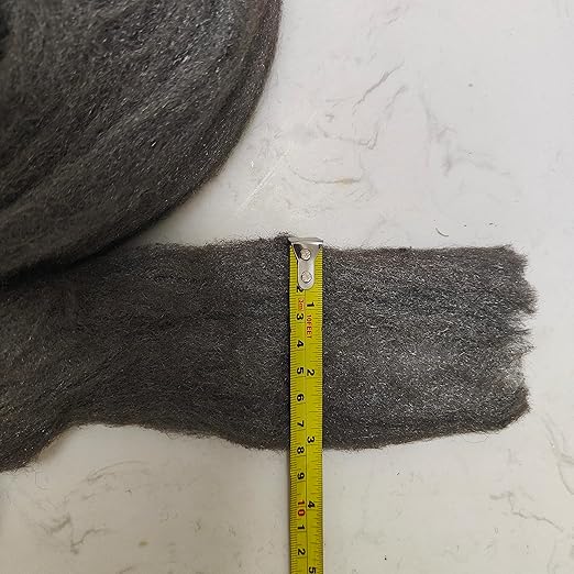 Grade #0000 Steel Wool 22FT Roll Steel Wool Roll Hardware Cloth for Cleaning, Remove Rust, Buffing Wood and Metal Finishes，Steel Wool Fill Fabric DIY Kit (2 Rolls Totally 44FT)