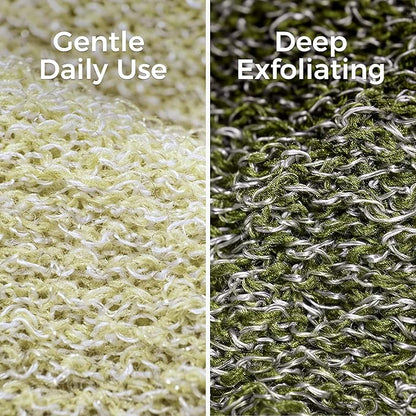 ZOMCHI Exfoliating Bar Soap Pouch, 2 Pack Soap Bags with Coarse & Gentle Mesh for Effective Exfoliation, Soap Saver Bags for Rich Lathering and Deep Cleansing (Olive Green)