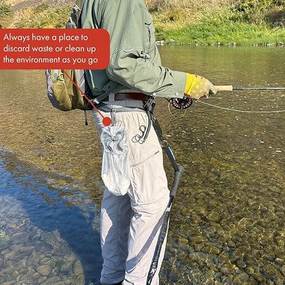 Bag – Portable Reusable Trash Bag & EDC Organizer, Mobile Hanging Garbage Solution for Camping, Hiking, Boating, Travel & Everyday Use (Red)
