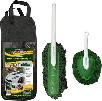 California Car Duster Detailing Combo with Plastic Handle and Green Mop 62455