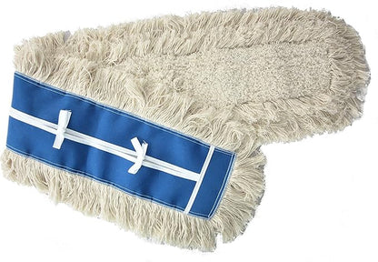 48" Industrial Strength Washable Cotton Dust Mop Refill Replacement Head for Home & Commercial Use for 48 Inch Frame Cleans Hardwood Laminate Concrete or Other Floor Systems