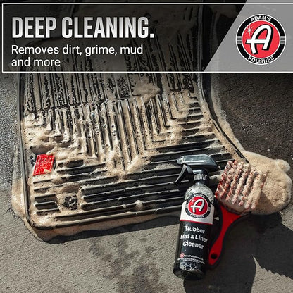 Adam's Polishes Rubber Mat & Liner Cleaner 2-Pack Protectant & Rubber Floor Mat Cleaning Solution for Car Detailing, Deep Cleans & Restores Mats, Truck Bed Cargo Liners