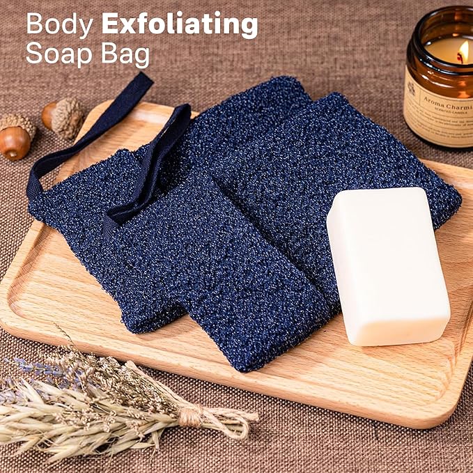 Yiclick Soap Bag 2 Pack, Bar Soap Pouch, Soap Saver Bag, Exfoliating Mesh Soap Bag for Shower, Soap Bags for Soap Bars, Soap Bar Loofah Pouch, Soap Travel Case Dishes Box Container for Men Women