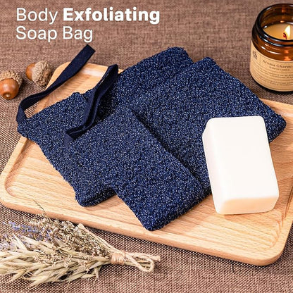 Yiclick Soap Bag 2 Pack, Bar Soap Pouch, Soap Saver Bag, Exfoliating Mesh Soap Bag for Shower, Soap Bags for Soap Bars, Soap Bar Loofah Pouch, Soap Travel Case Dishes Box Container for Men Women