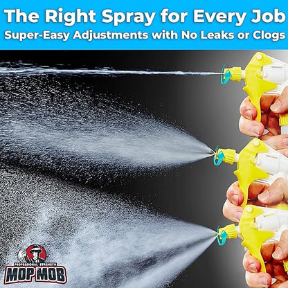 Leak-Free, Chemical Resistant Spray Head 5 Pk Industrial Spray Heads Only (No Bottles) for Auto/Car Detailing, Window Cleaning and Janitorial Supply. Heavy Duty Low-Fatigue Trigger and Nozzle.
