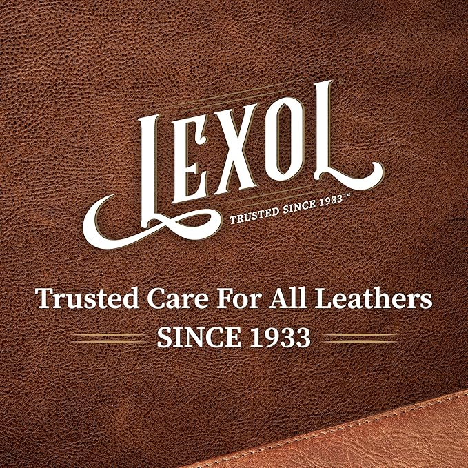 Lexol Leather Cleaner and Conditioner Kit for Furniture, Car Interiors, Shoes, Handbags. Includes 2 Application Sponges. Two-Step System 16 oz Each for Smooth Soft Leather Care and Shine Boosting