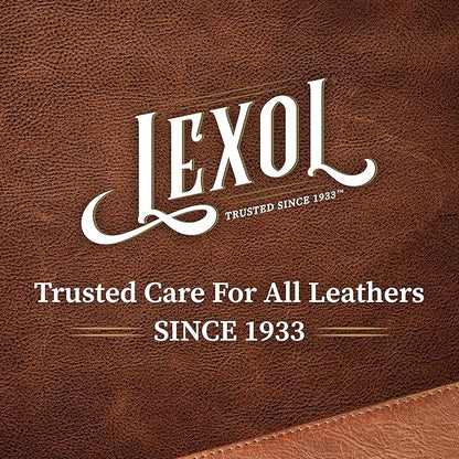 Lexol Leather Cleaner and Conditioner Kit for Furniture, Car Interiors, Shoes, Handbags. Includes 2 Application Sponges. Two-Step System 16 oz Each for Smooth Soft Leather Care and Shine Boosting